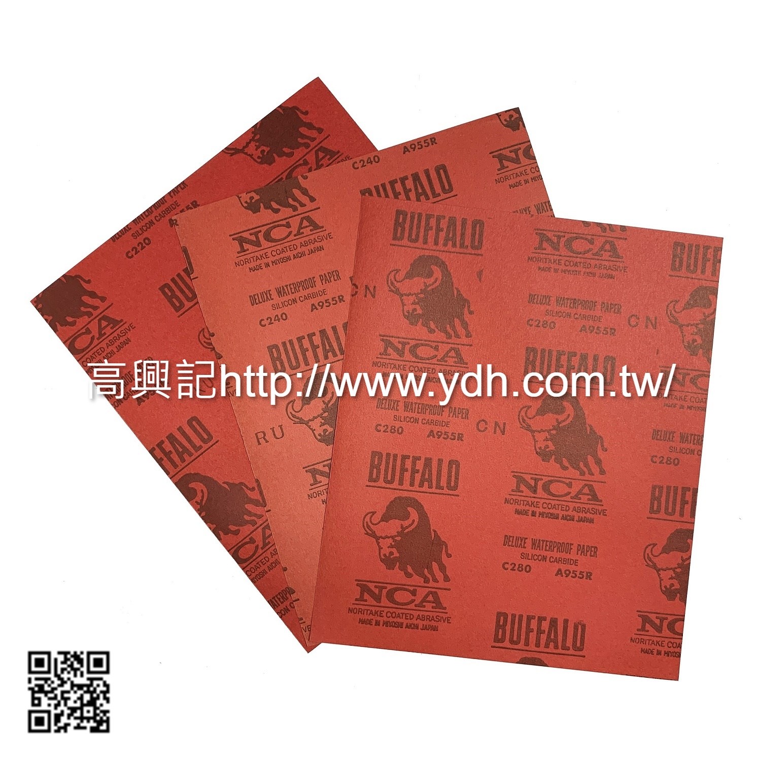 日本紅牛 野牛BUFFALO 耐水砂紙2